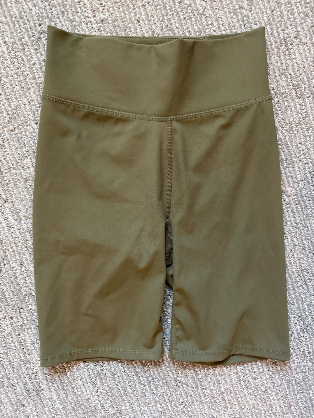 Madewell MWL High Rise Biker Shorts Olive Green XS